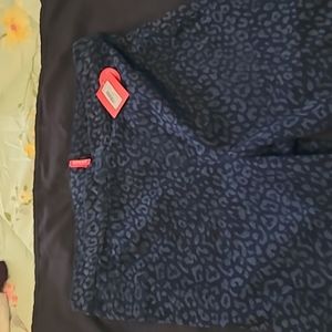 SPANX Blue and black leopard pants